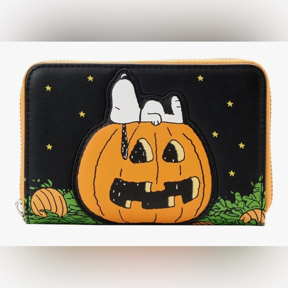 New! Loungefly Peanuts Halloween Wallet - Picture 3 of 11